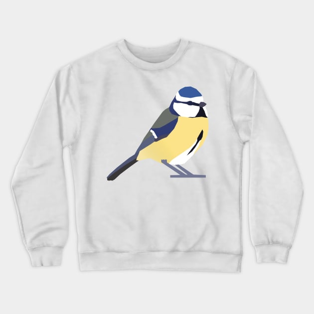 Graphic Nature - Blue Tit Crewneck Sweatshirt by AnthonyZed